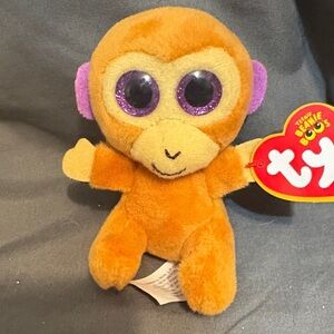 McDonalds TY Teenie Beanie Boos plush Baby Bongo The Monkey Purple Eyes 2017